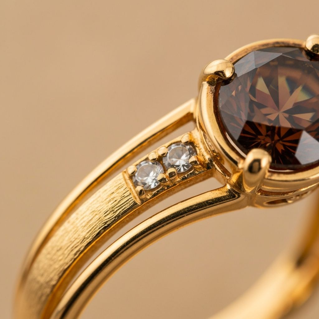 Close-up of premium jewelry details showing fine craftsmanship