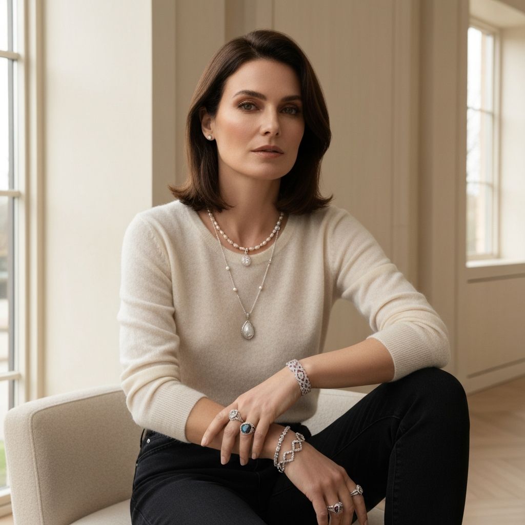 Lifestyle photography showing elegant jewelry styling